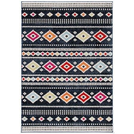 Safavieh Square Adirondack Contemporary Area RugBlack & Ivory 6 x 6 ft. ADR277Z-6SQ